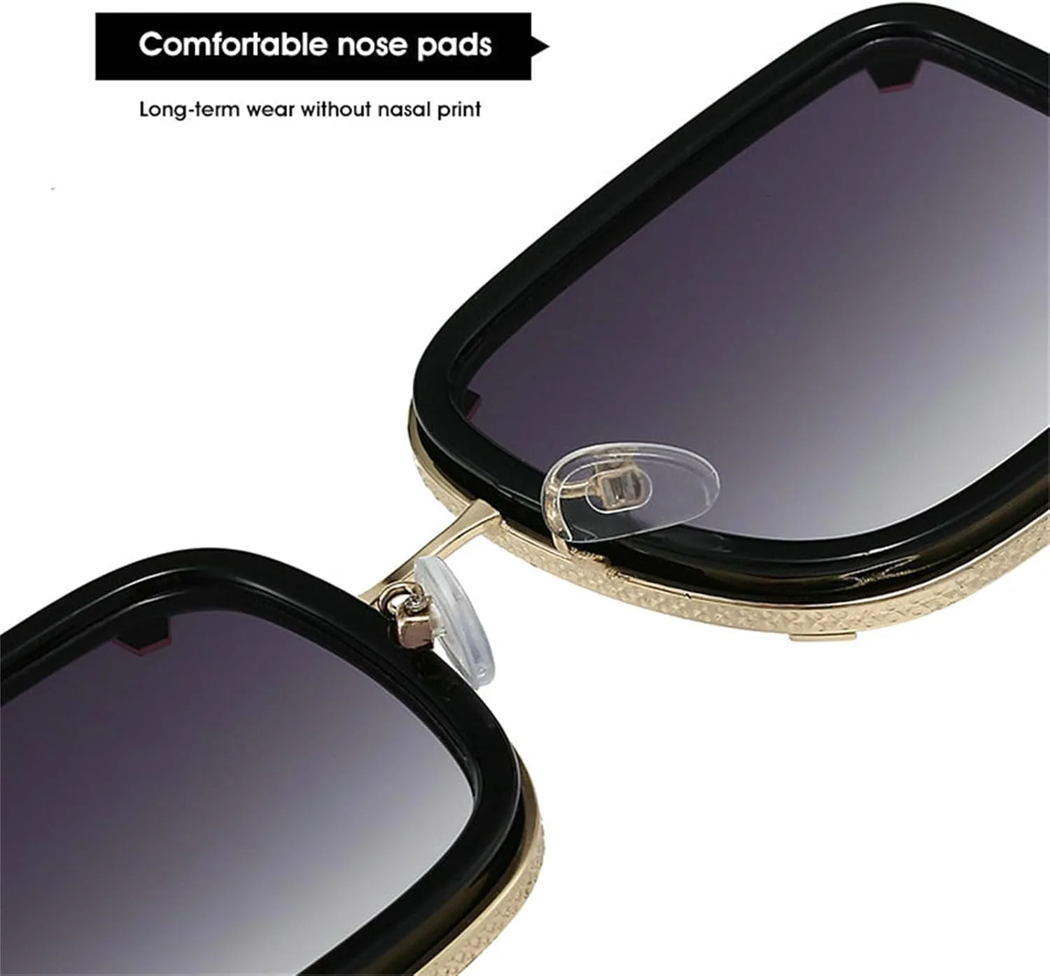 

Willochra — большие квадратные солнцезащитные очки с заклепками для мужчин, модные очки цвета шампанского, трендовые ретро-очки для женщин в стиле панк, C5