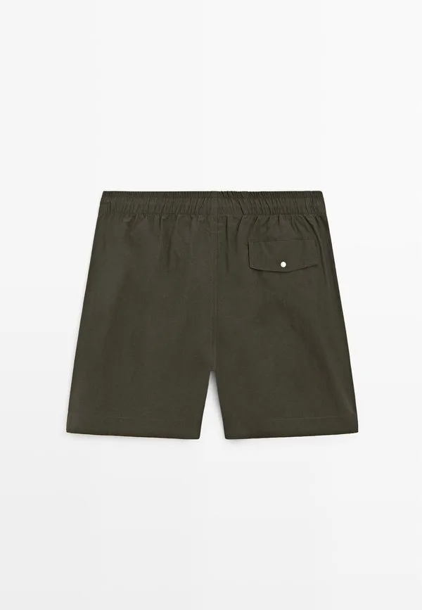Однотонный купальник 00689199, плавательные шорты Massimo Dutti, Khaki — фото 4