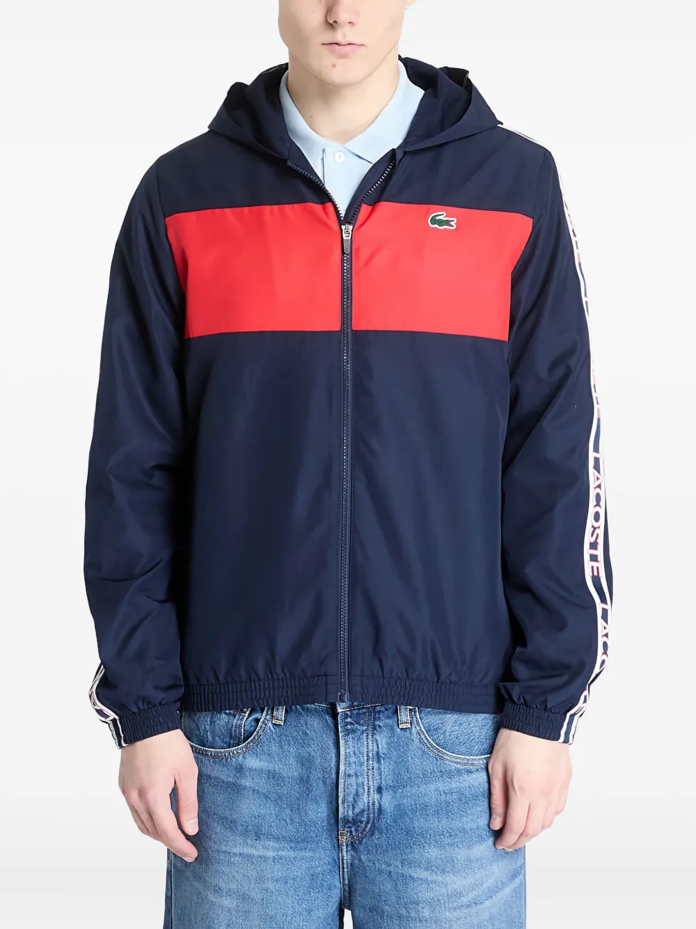 

Куртка в стиле колор-блок Lacoste, синий