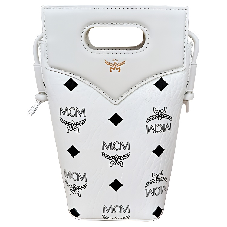 

MCM Сумка через плечо из искусственной кожи Visetos белая женская
