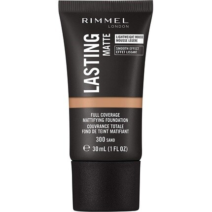 

Rimmel Lasting Matte Легкая тональная основа с полным покрытием 30 мл 300 Песок