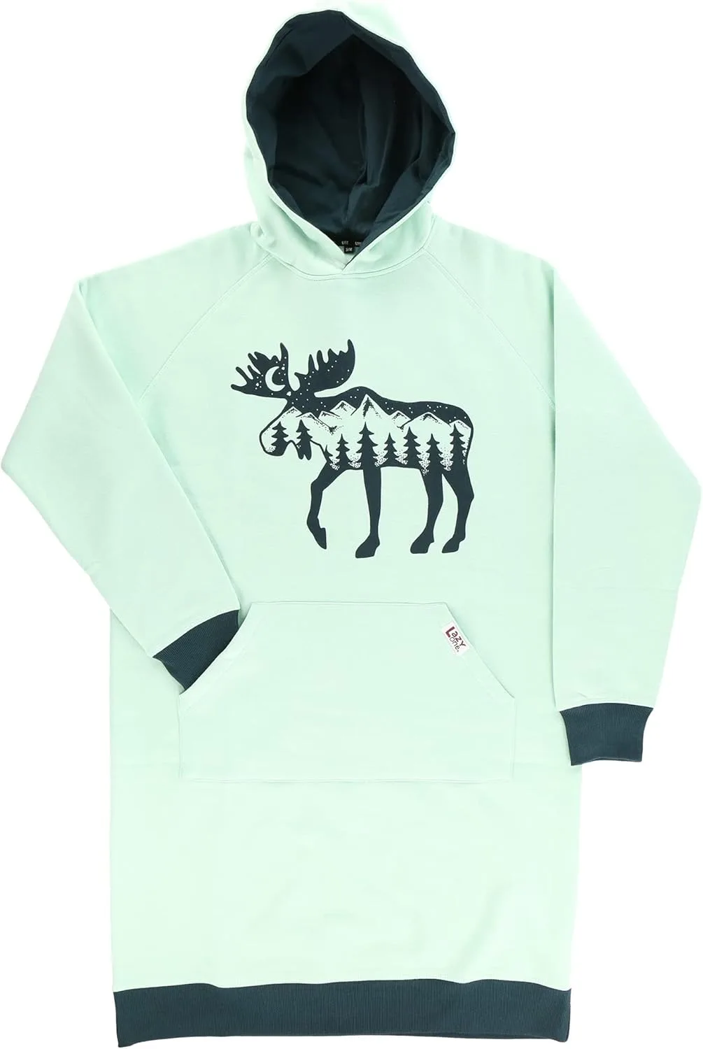 Толстовка с капюшоном оверсайз, удобная одежда для сна Lazy One, Moose Silhouette Sleep Hoodie — фото 4