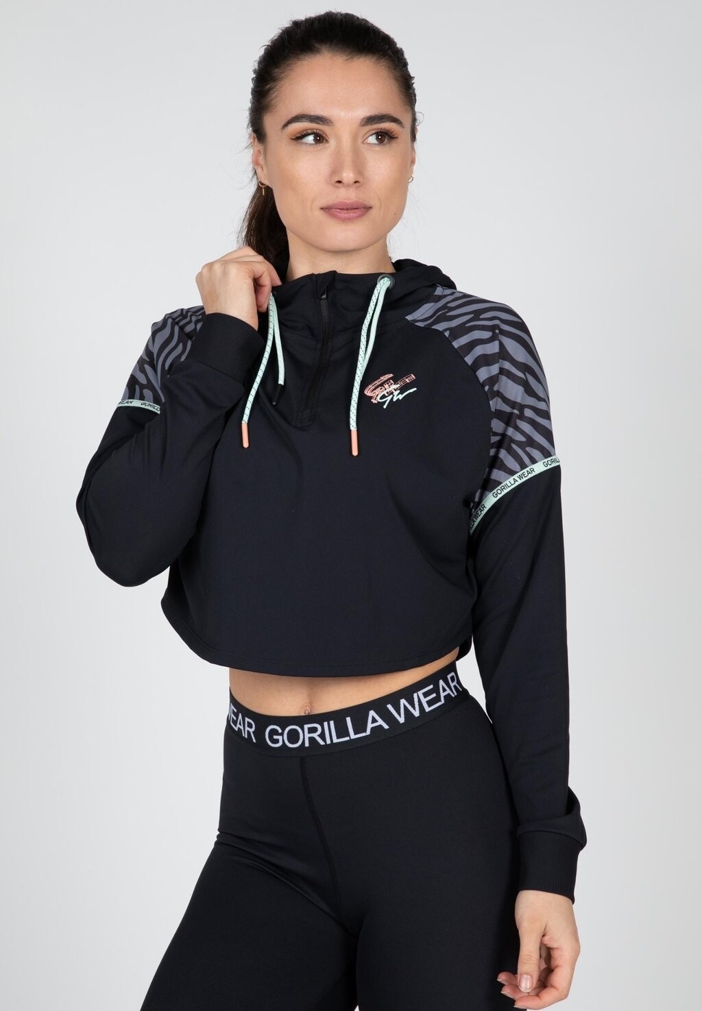 

Толстовка с капюшоном ZION CROPPED Gorilla Wear, черный