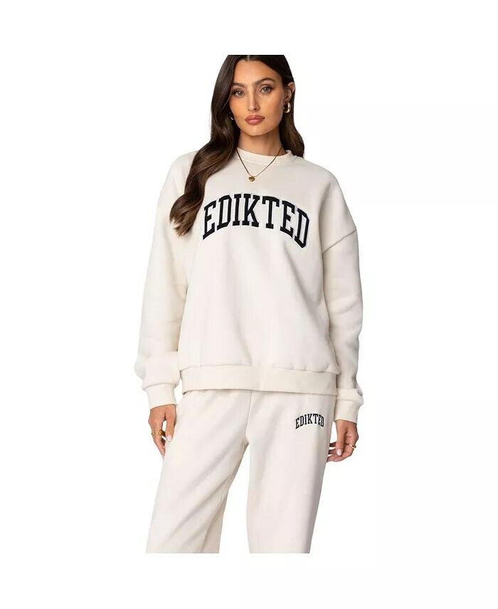 

Женская толстовка Babe Oversize Edikted, коричневый/бежевый