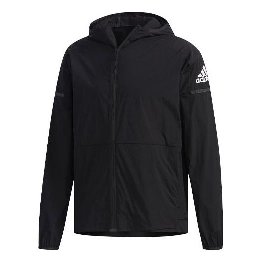 

Куртка adidas Wb Light Woven Windproof hooded Logo Jacket Black, черный