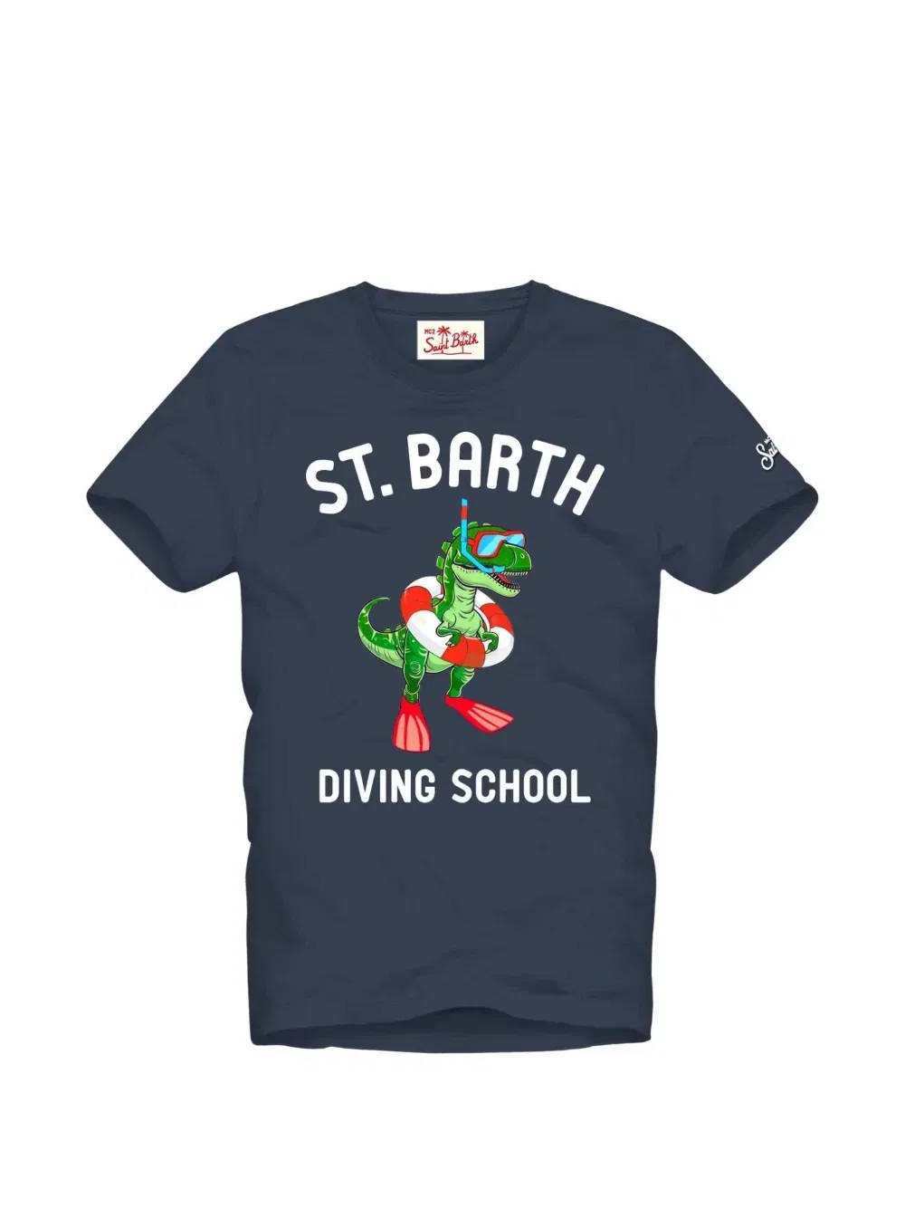 Футболка с принтом динозавра MC2 Saint Barth Kids, синий
