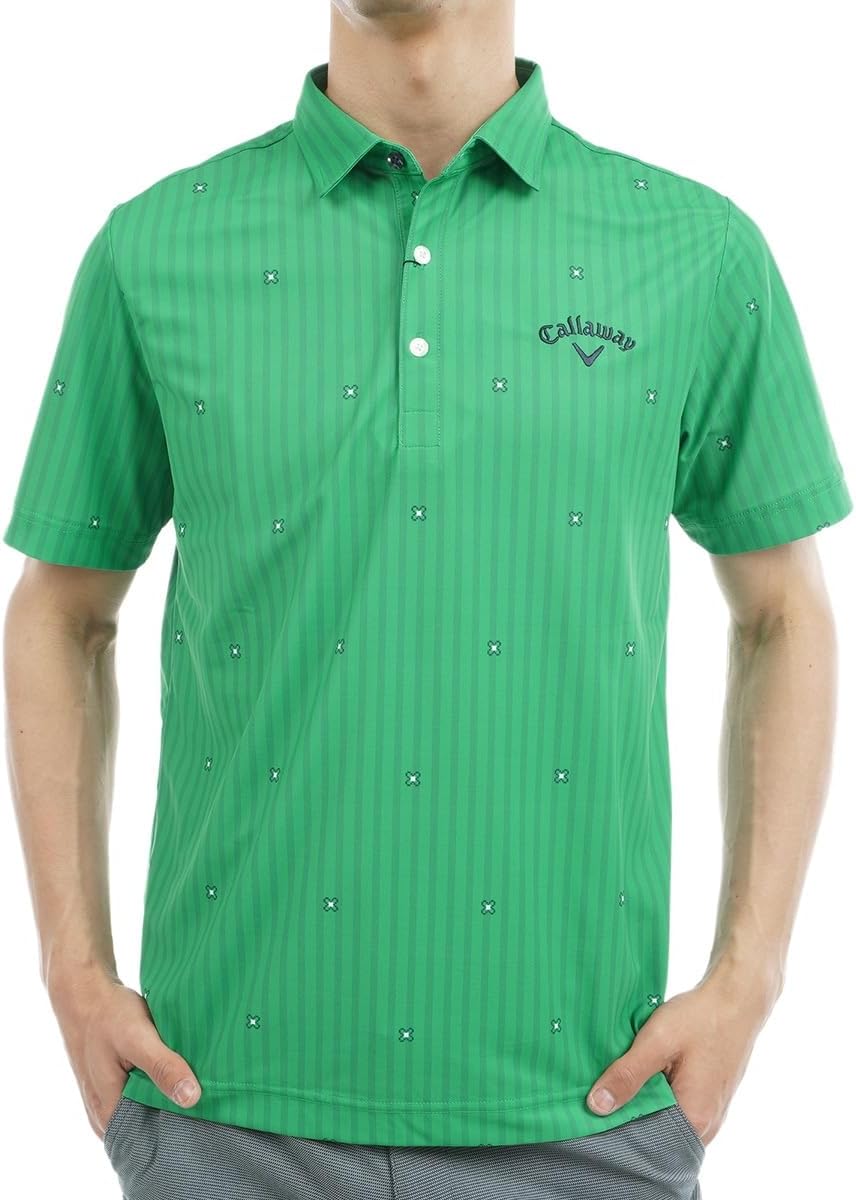 

Мужская поло-рубашка Callaway C23134111 с коротким рукавом (цветочный узор, впитывает пот, быстро сохнет, защищает от УФ-излучения, антибактериальная), для гольфа, зеленый