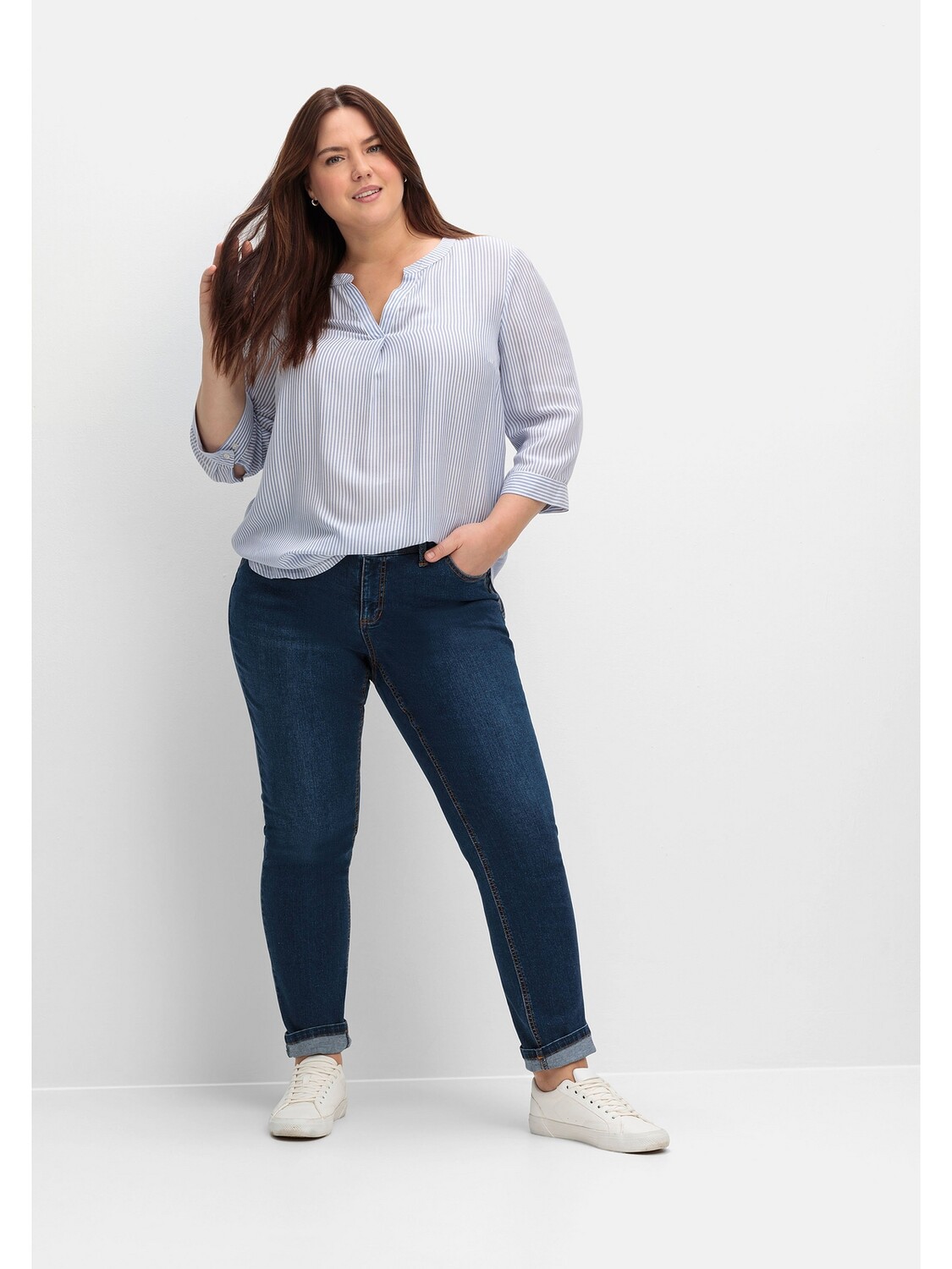 

Джинсы sheego, цвет dark blue Denim