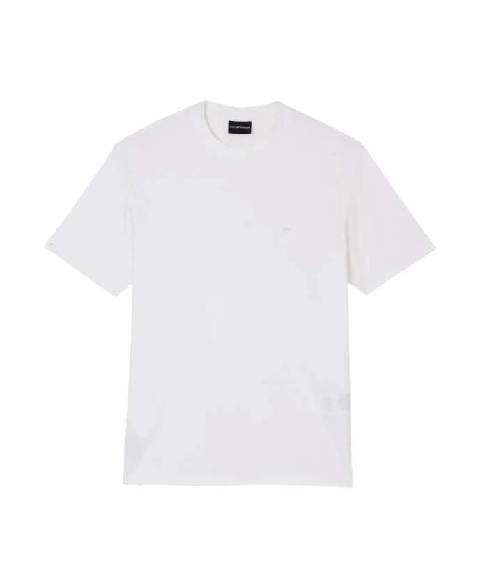 

Футболка для путешествий, изготовленная из ткани с добавлением лиоцелла. Emporio Armani, белый