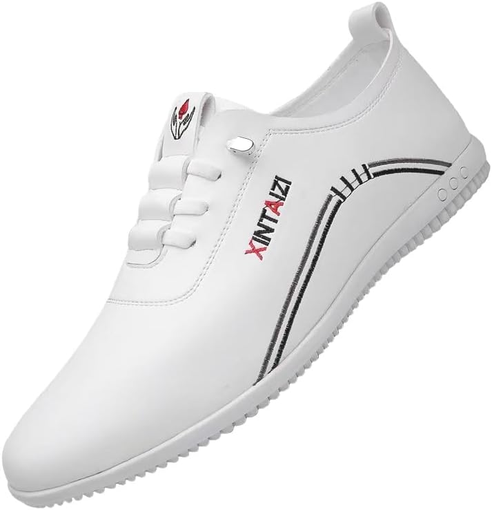 

Мужские легкие кожаные туфли в стиле бизнес-кэжуал - модные для повседневного использования Fusecottc, белый