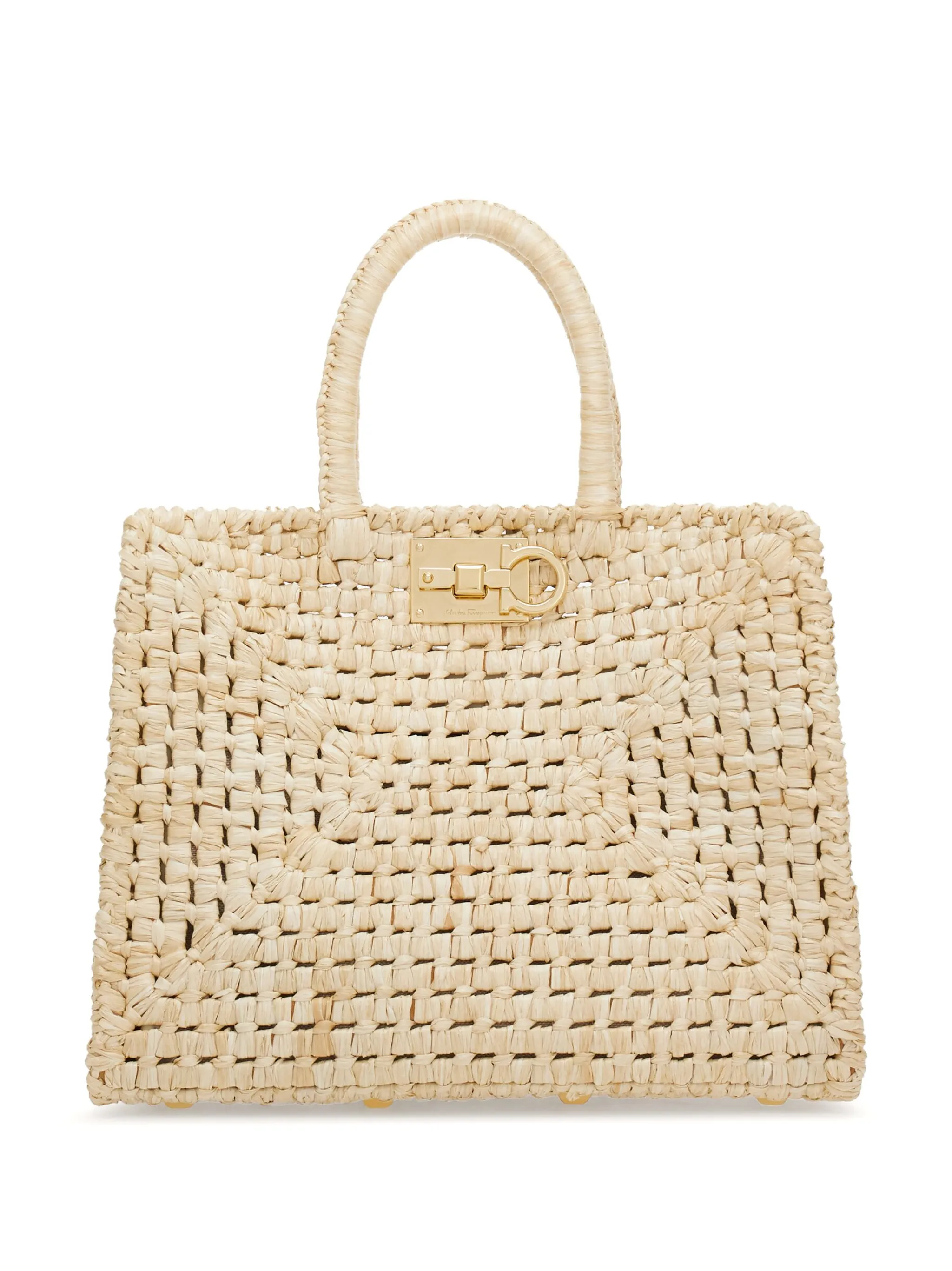 

Сумка-тоут The Studio среднего размера Ferragamo, бежевый