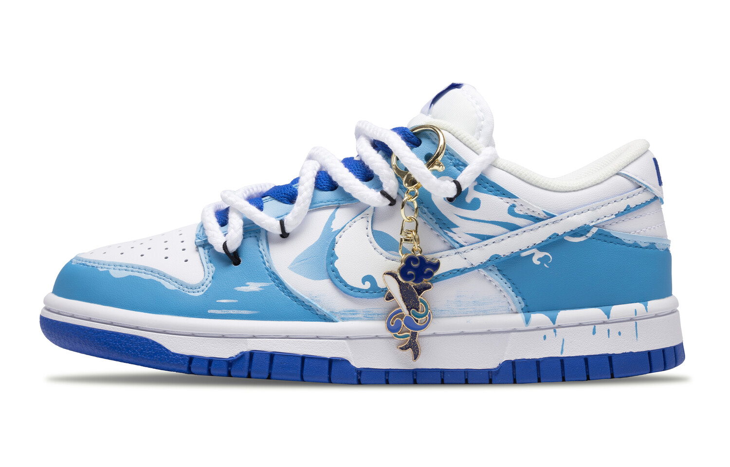 

Кроссовки Nike Dunk Skateboarding Shoes Men Low-top White, цвет Fish leaps in the starlight.