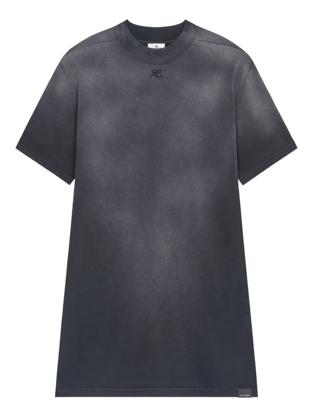 

Платье-футболка длины миди Courrèges, черный