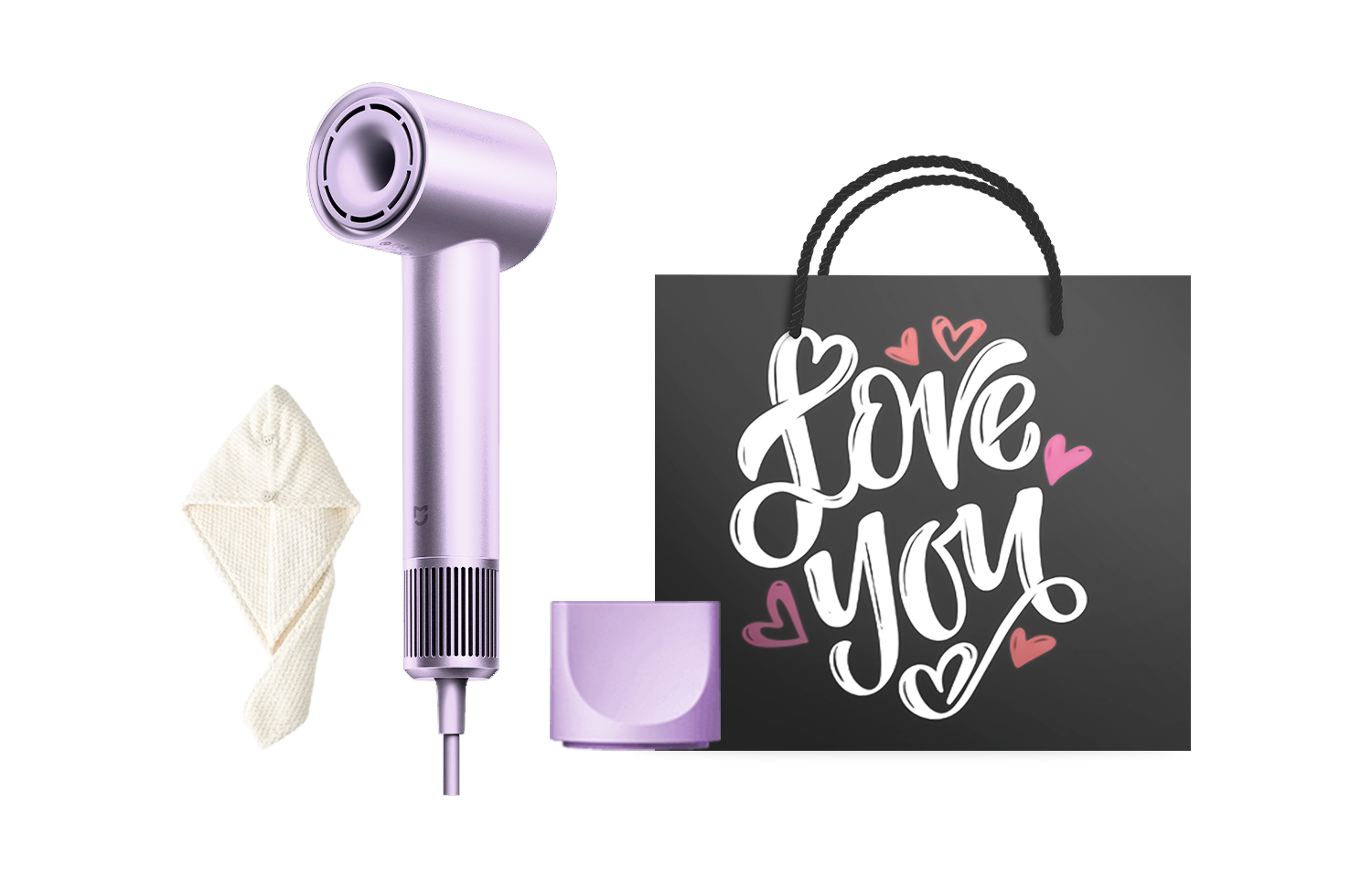 

Фен для волос Mi, Clear Skies Purple Romantic Lover Gift Box