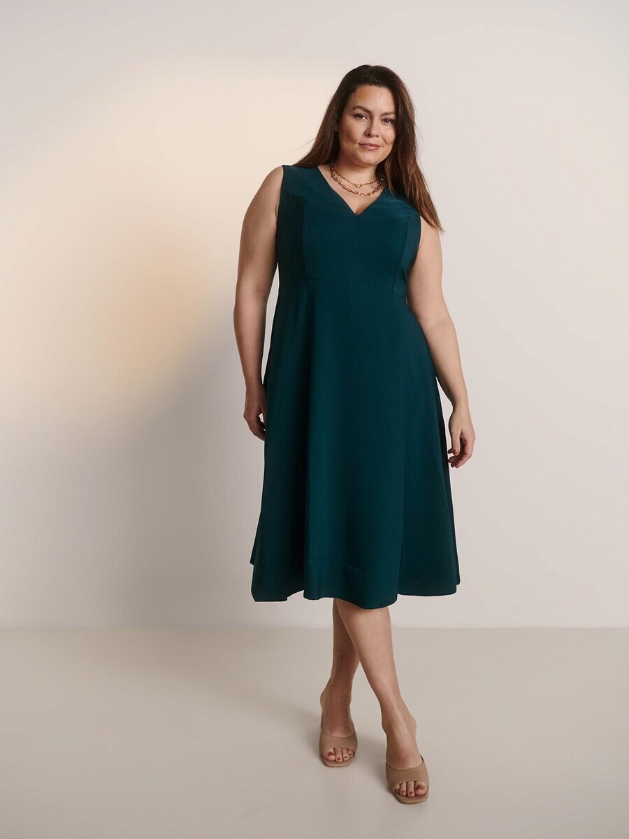 

Платье миди Guido Maria Kretschmer Curvy Dress Camille, изумрудный