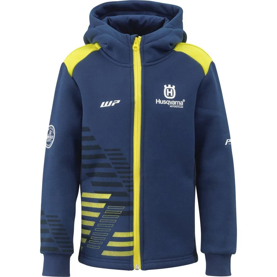 Худи на молнии для молодежной команды 2024 года Husqvarna Apparel, Blue/Yellow