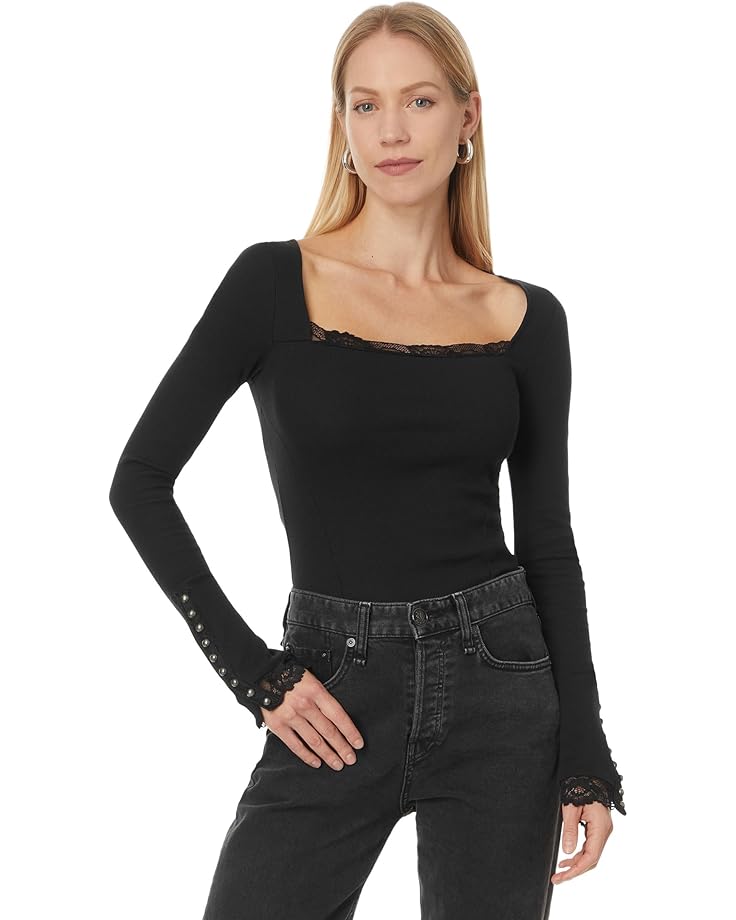 

Лонгслив Free People Cuff It Long Sleeve, черный