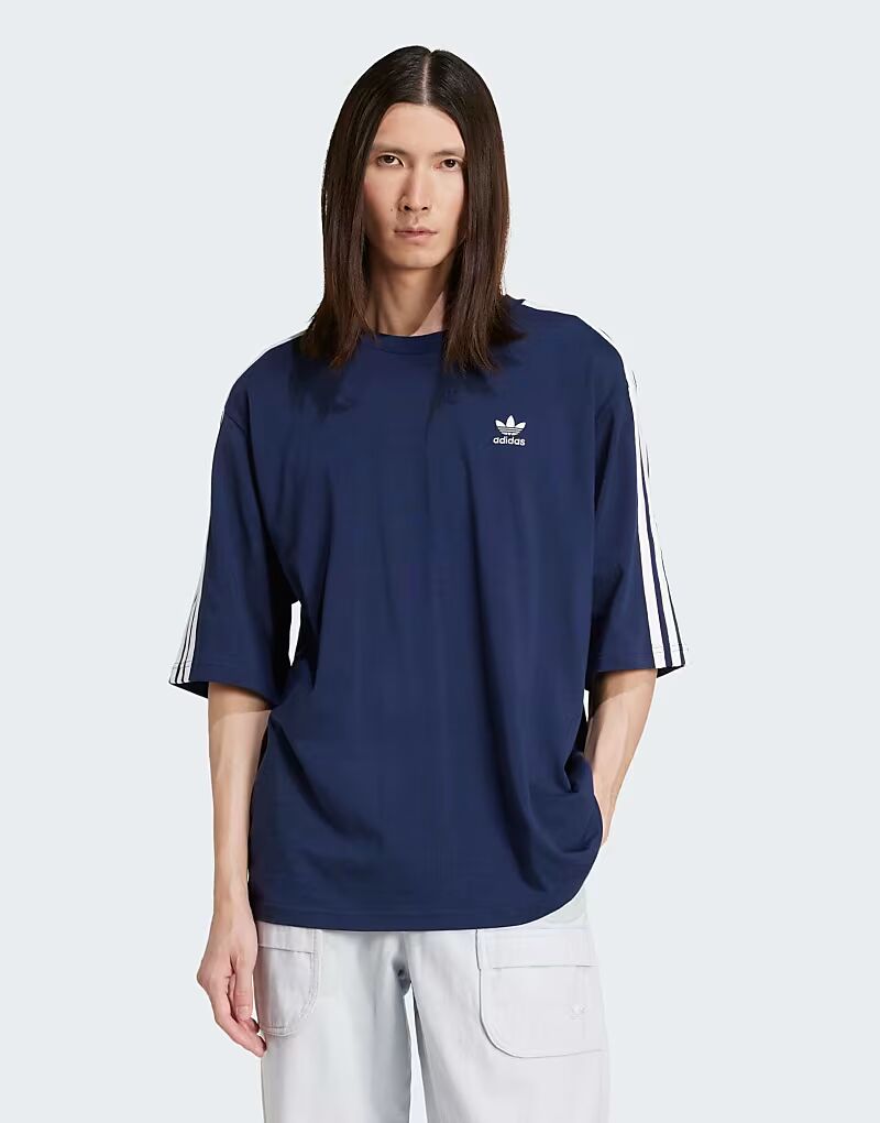 

Футболка Adicolor oversize темно-синего цвета Adidas Originals