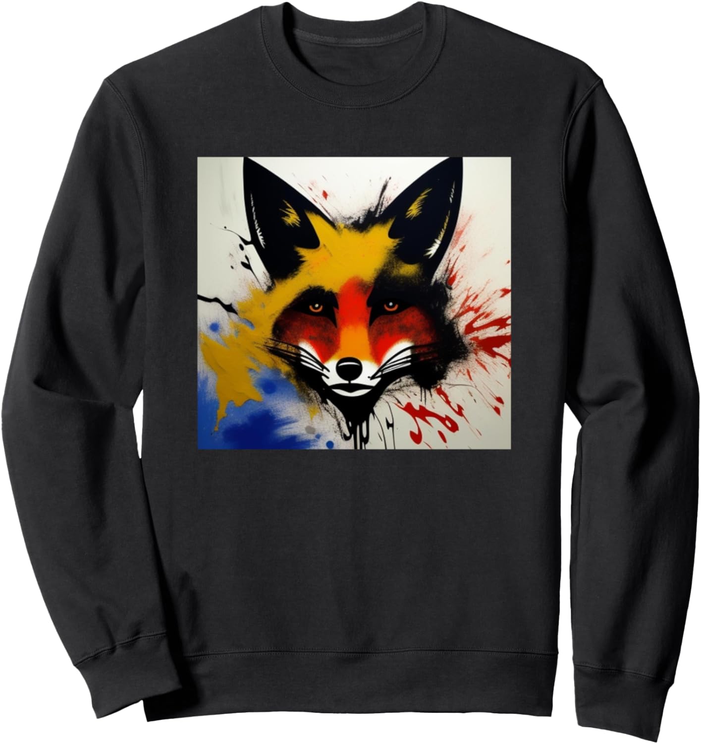 

Толстовка с красочным силуэтом лисы для любителей лис Foxes Sly Animals Women - Girls Kids Men Boys Gift, черный