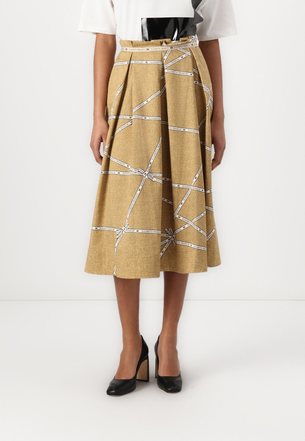 

Юбка А-силуэта WOMENS SKIRT Elisabetta Franchi, бежевый