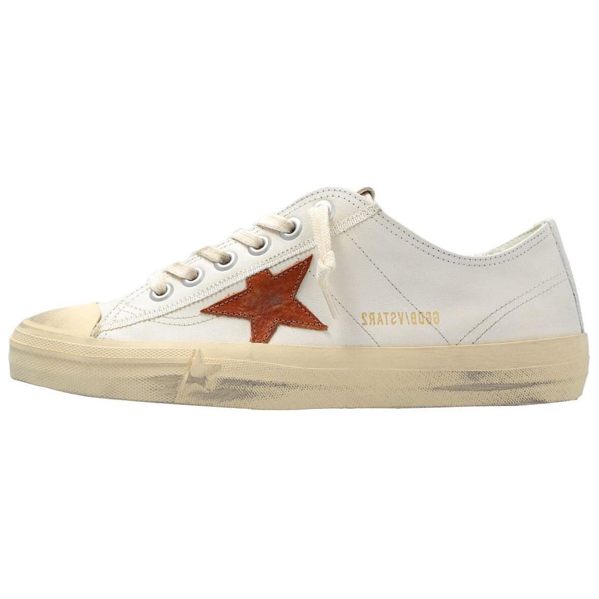 Кроссовки Golden Goose V-Star 2 Skateboarding Shoes Women's Low-top Cream, кремовый