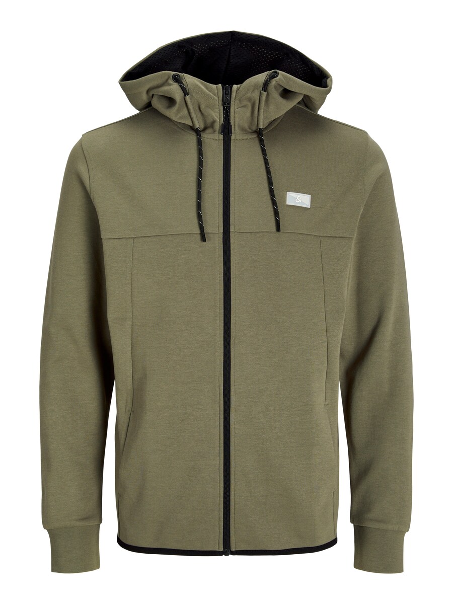 

Толстовка с капюшоном на молнии JACK & JONES JCOAir, оливковый