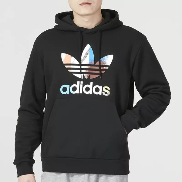 Толстовка с капюшоном оригинальная графика вне сетки толстовка Adidas, черный — фото 2