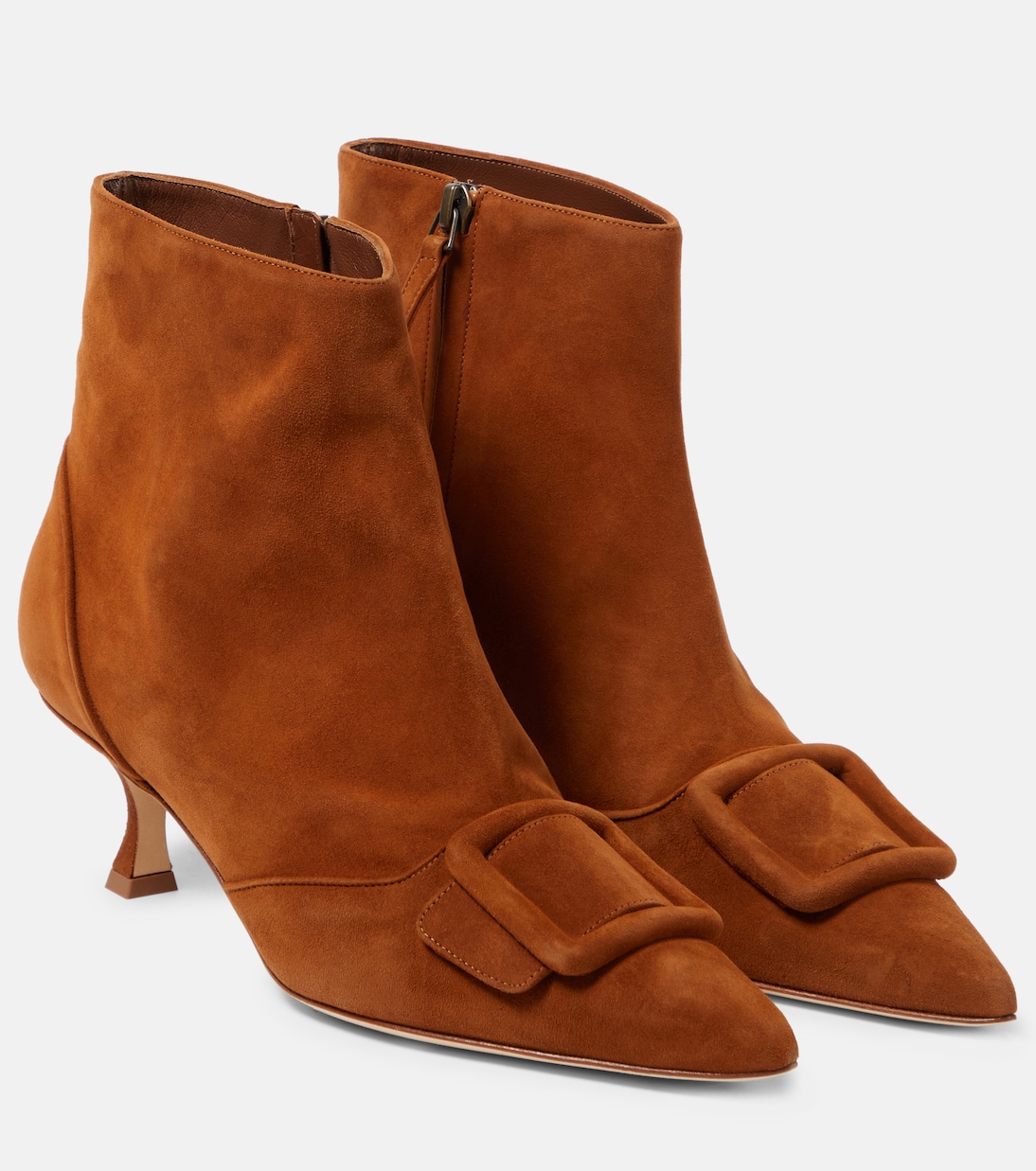 Байлоу украшенные замшевые ботильоны Manolo Blahnik, 2107 Mbrw
