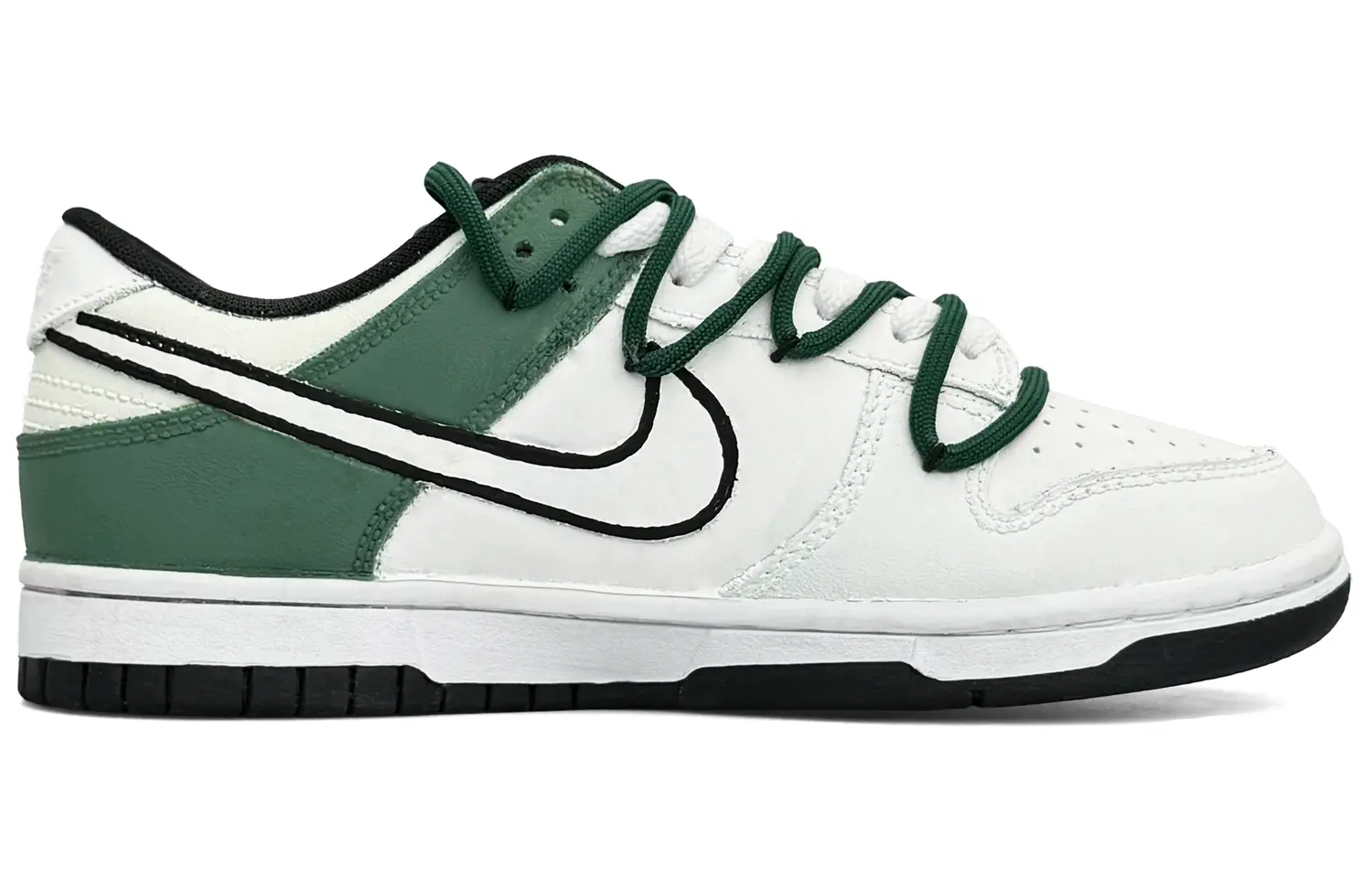 

Кроссовки Nike Dunk Skateboarding Shoes Women's Low-top Green, белый