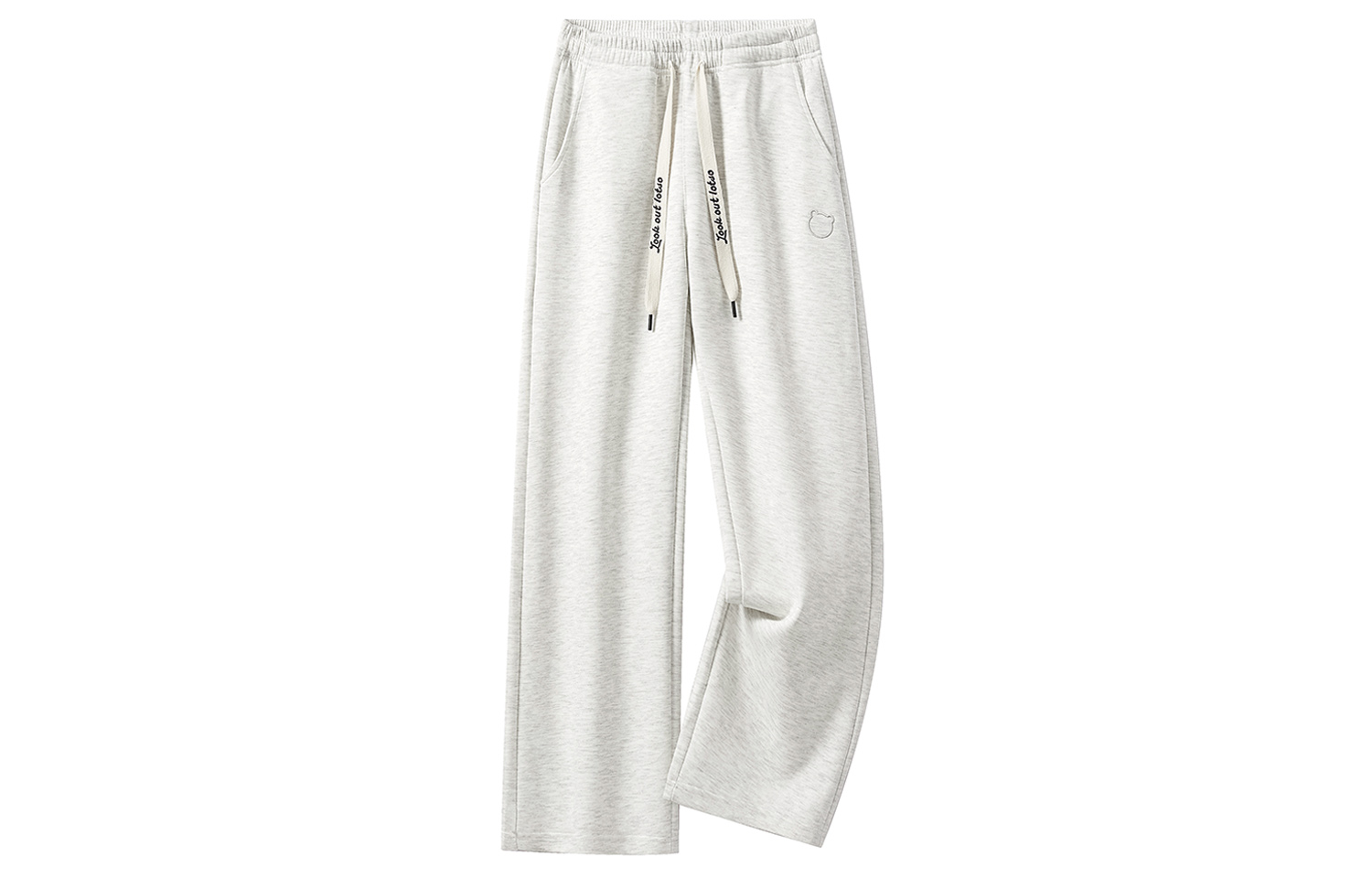 

Милые штаны Casual Unisex с принтом клубники из мультфильма Disney, бело-серый