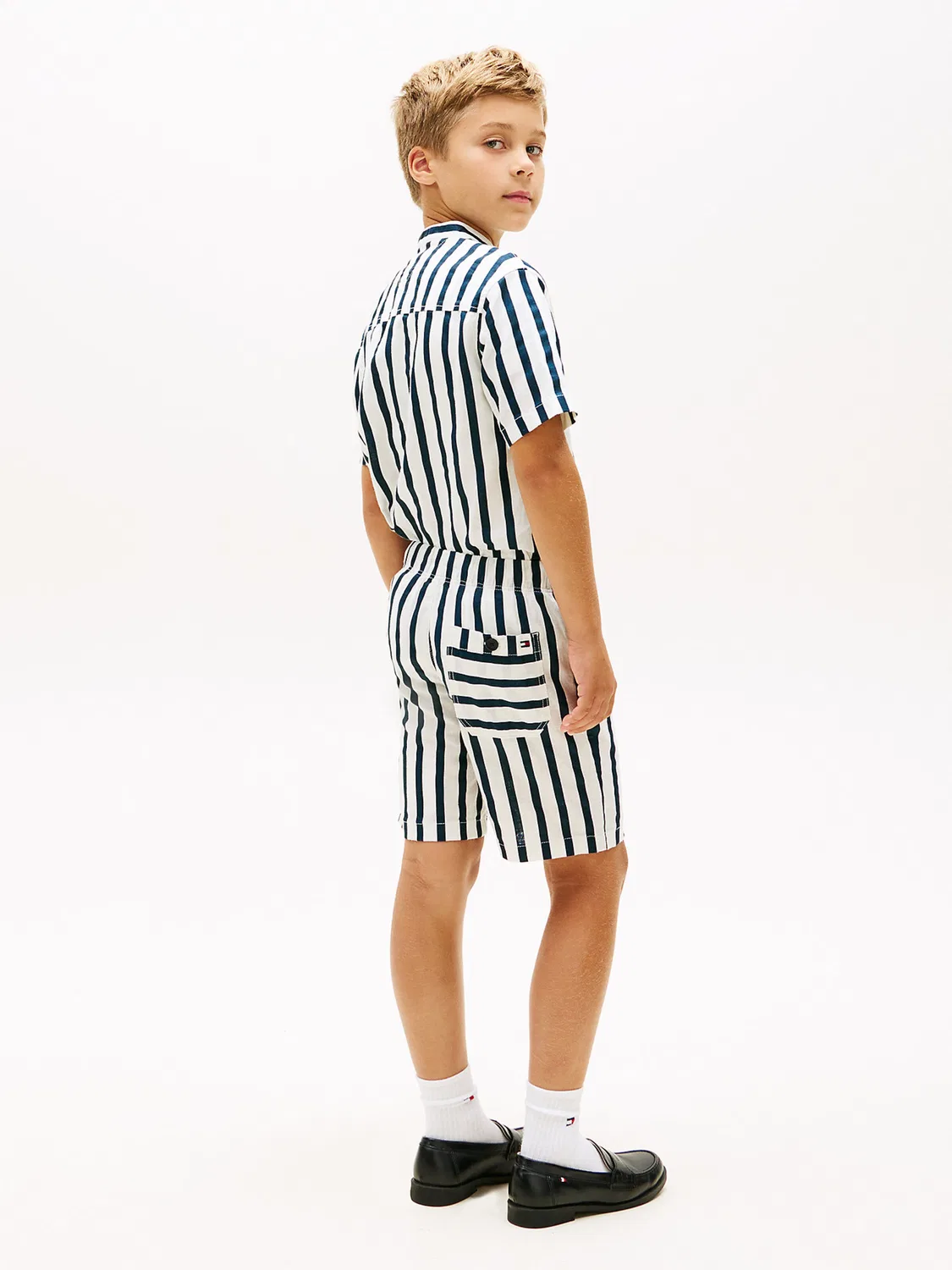 Брюки свободного кроя Tommy Hilfiger, Navy/White — фото 4