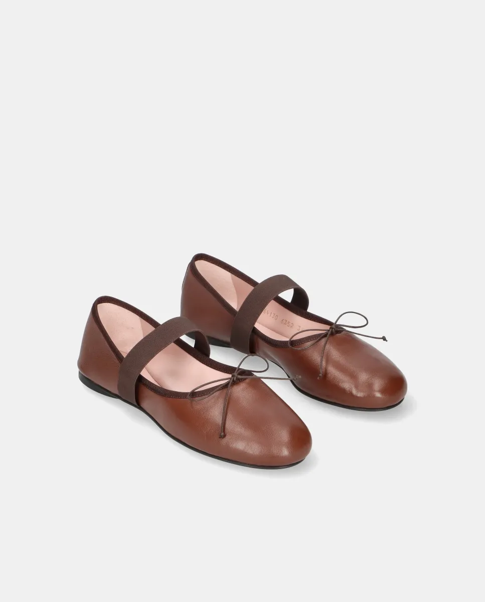 Женские балетки Lea в стиле sacchetto из мягкой кожи Pretty Ballerinas, темно-коричневый — фото 2
