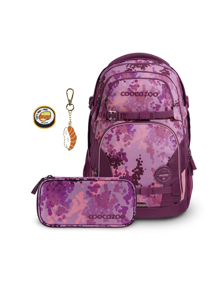 

Рюкзак Coocazoo Schul Set PORTER Cherry Blossom Sushi, фиолетовый