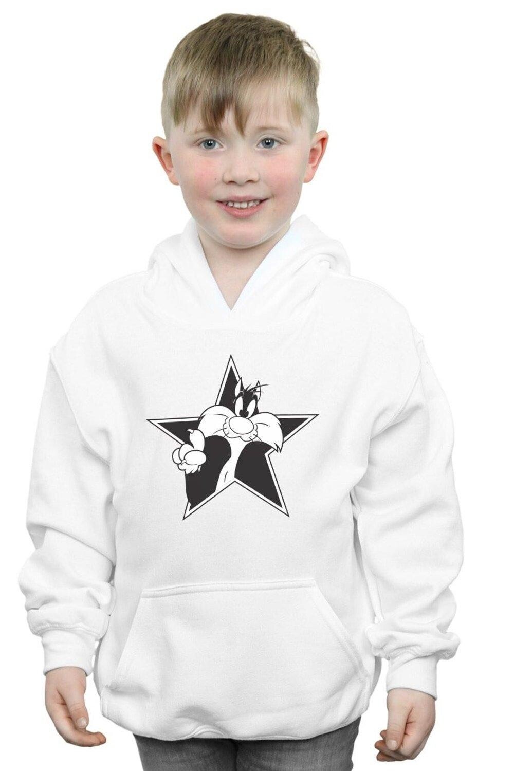 

Толстовка Sylvester Mono Star Looney Tunes, белый