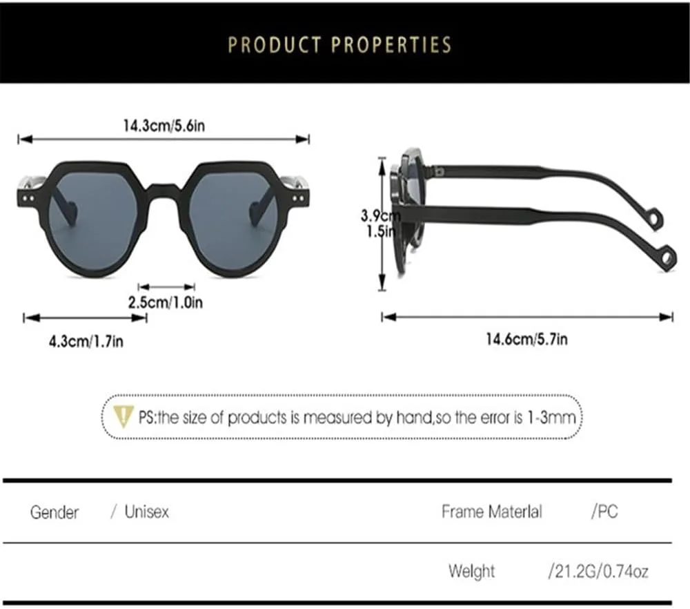 

Маленькие овальные солнцезащитные очки для женщин в стиле панк с заклепками, конфетные цвета, женские и мужские солнцезащитные очки UV400 FYTUP, Leopard Blue