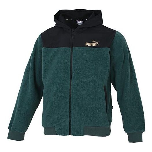 

Куртка winterized lamb's wool stay warm colorblock hooded jacket green Puma, зеленый