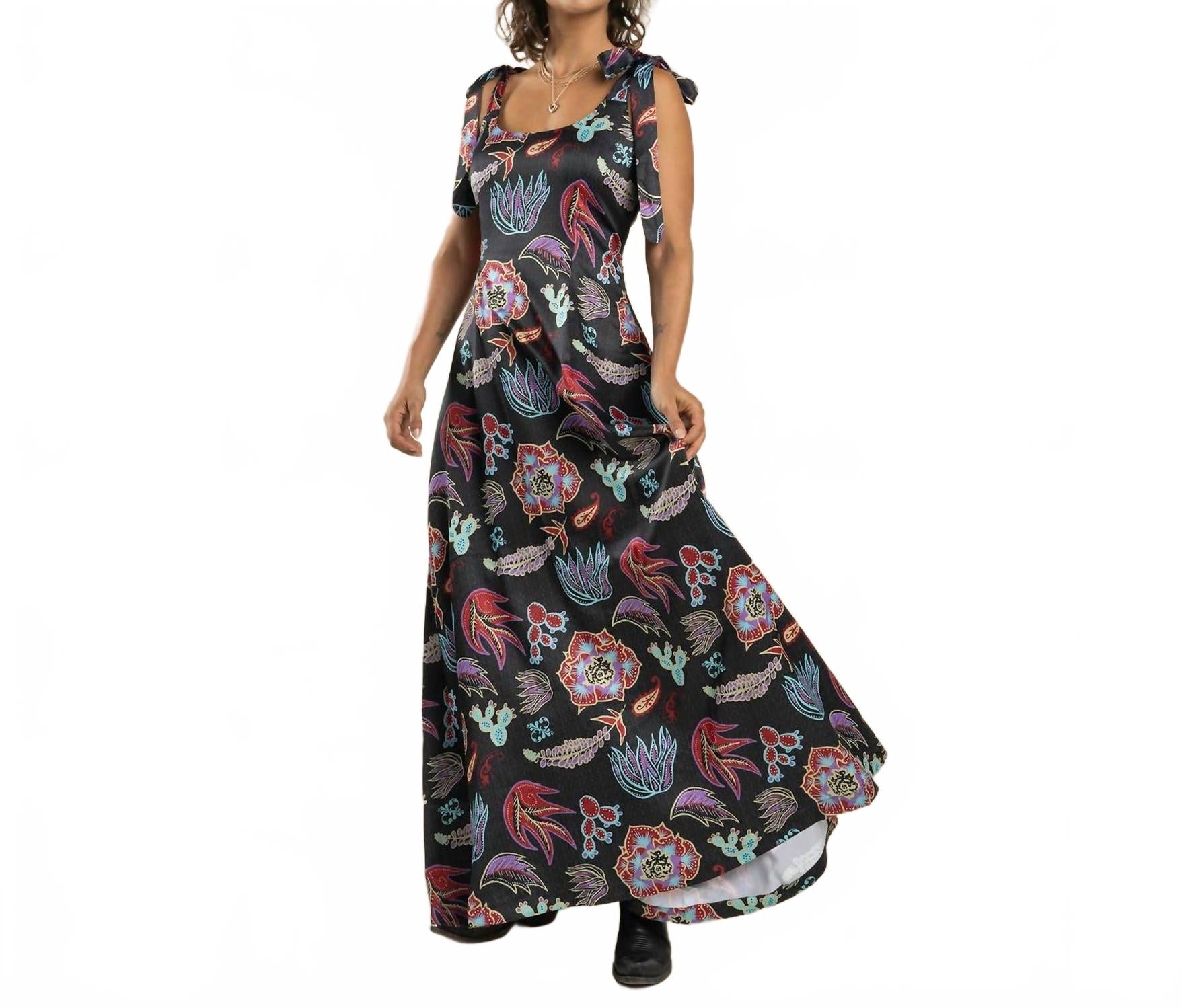 

Женское платье-камелия с галстуком в цвете «электрическая пустыня» Sendero Provisions Co., Electric Desert