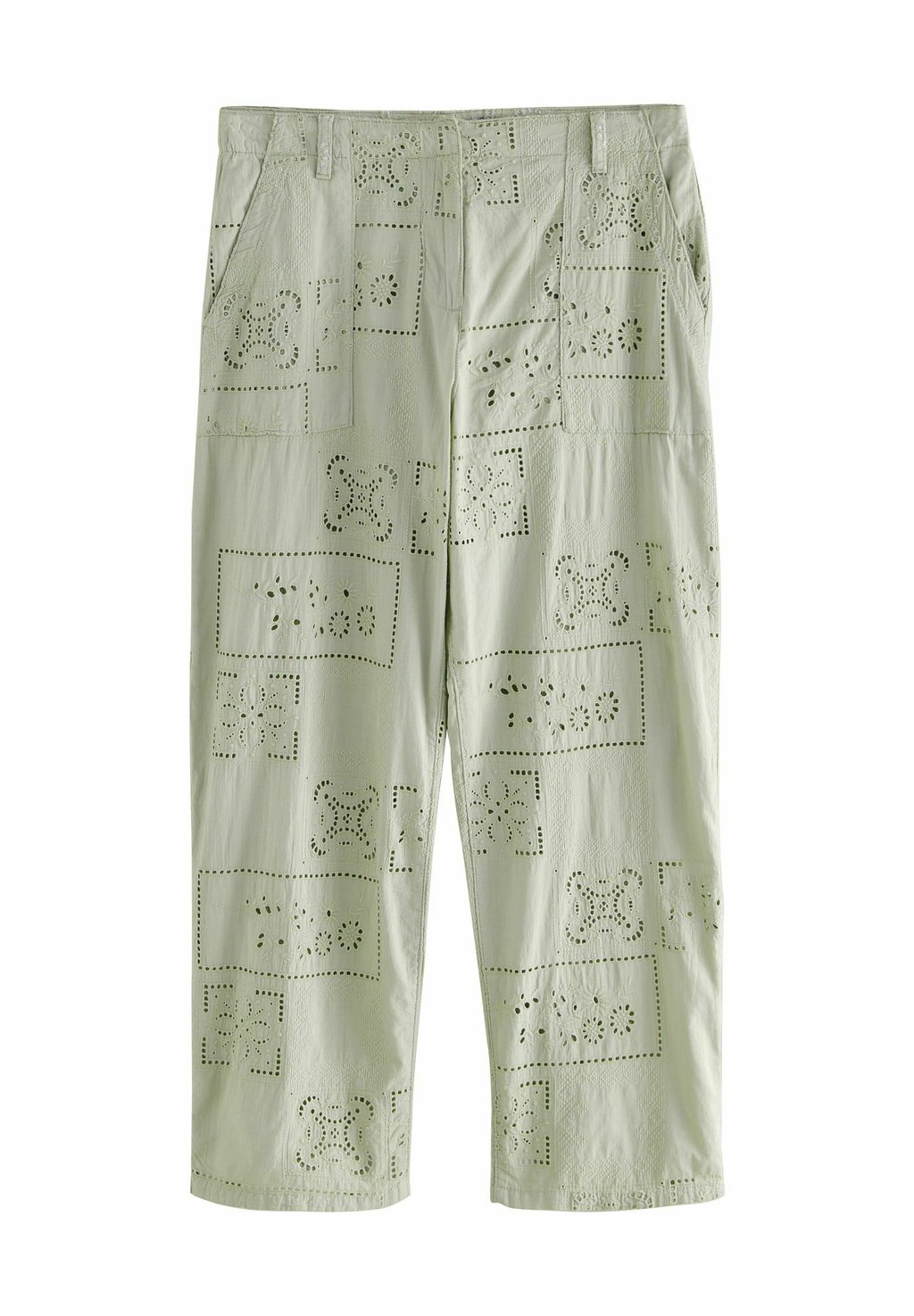 

Брюки REGULAR FIT - EMBROIDERED Next, зеленый