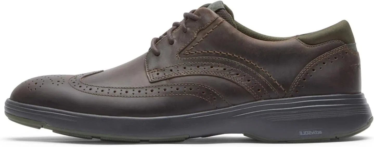 Мужские оксфорды Rockport Noah Wingtip, Dark Brown — фото 4