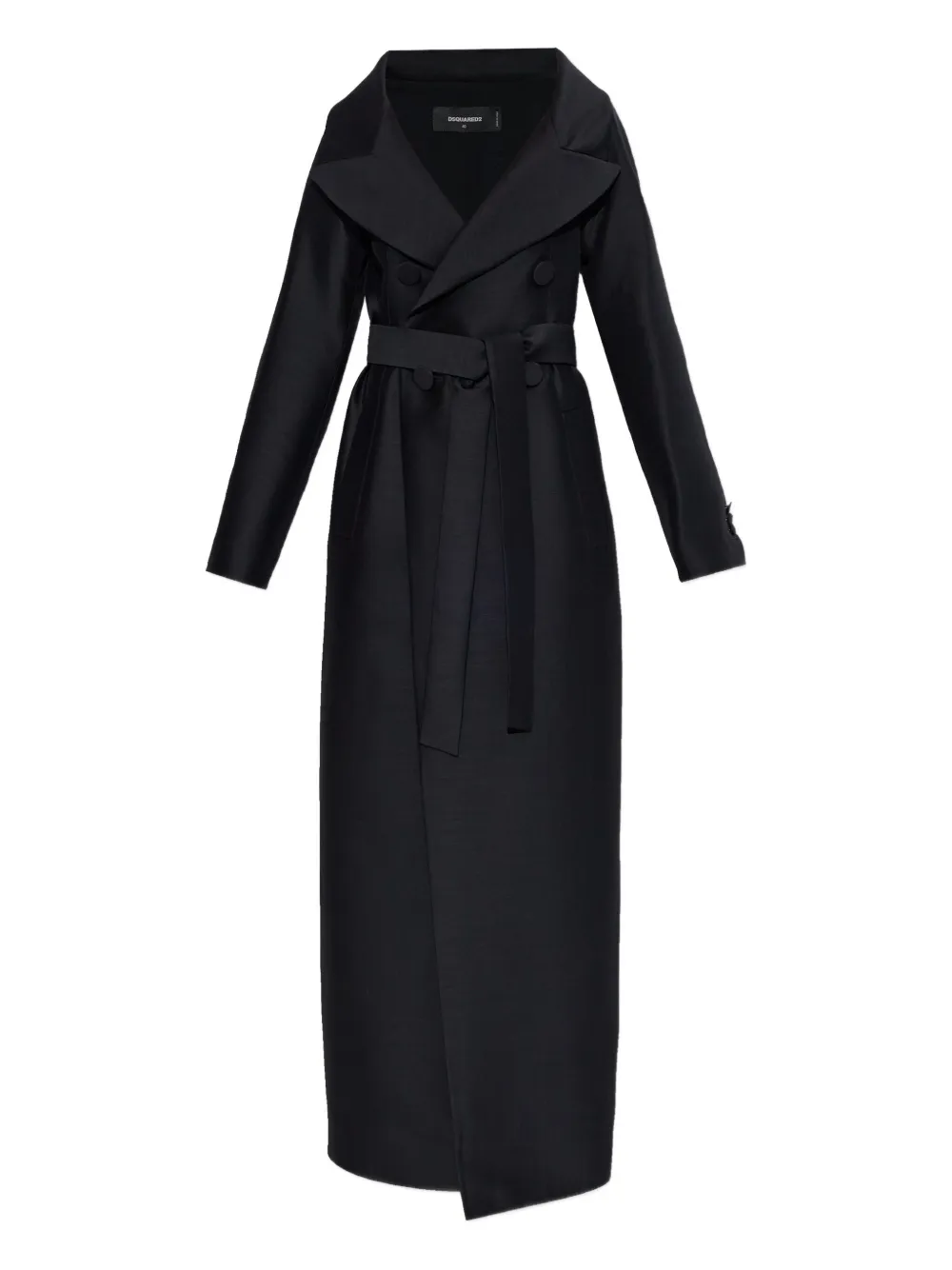 

Двубортное пальто из чистой шерсти Dsquared2, черный
