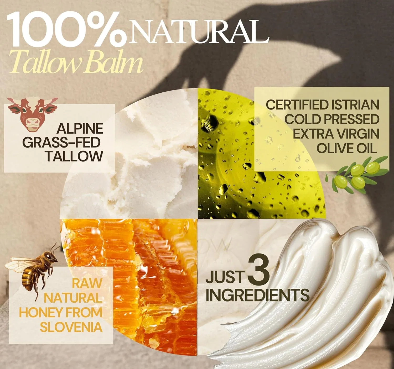 Бальзам из говяжьего жира «Beef Tallow Balm» от Bellamanti Bellamanti — фото 3