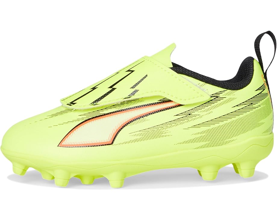 Детские бутсы Puma Ultra 6 Play Hook and Loop Firm/Artificial Ground (для малышей/маленьких детей/подростков) PUMA Kids, Yellow Alert/Black/Glowing Red/Lime Squeeze — фото 4