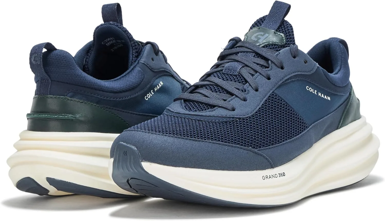 Мужские беговые кроссовки Cole Haan Originalgrand Quadstreak, синий/темно-синий/слоновая кость — фото 3