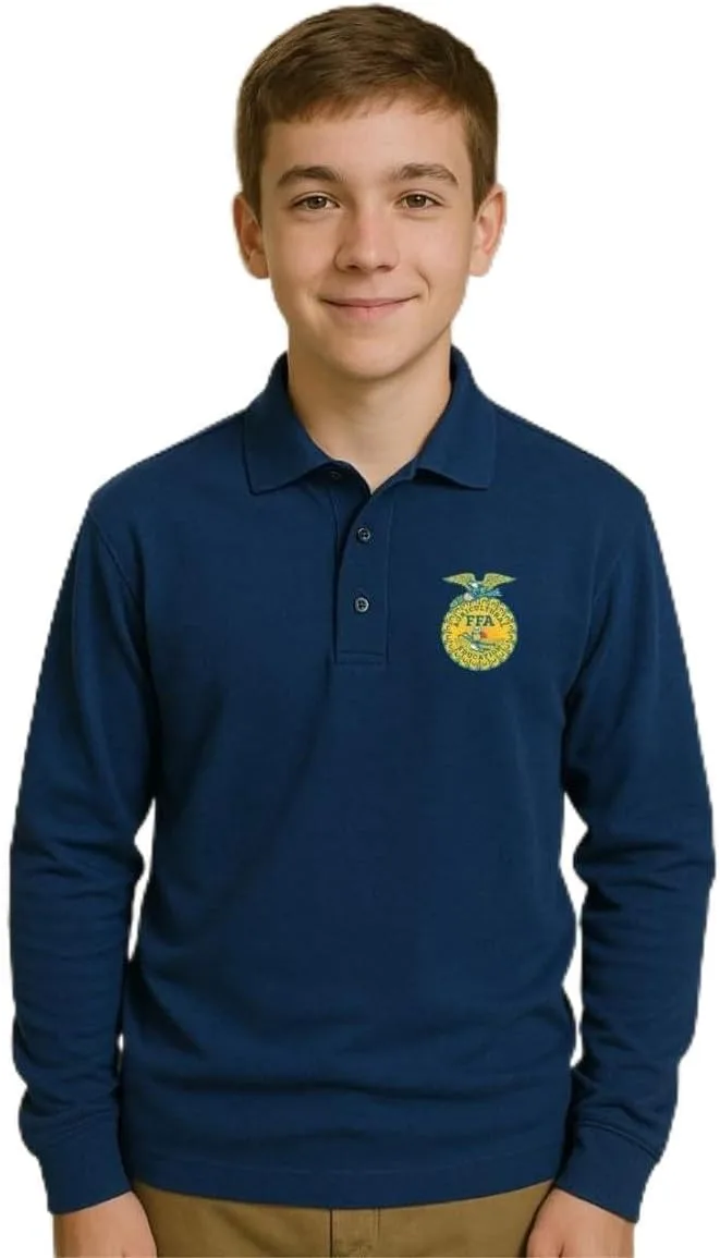 

FFA Long Sleeve Dry Fit Polo — комфорт для лидеров в сельском хозяйстве Greekgear