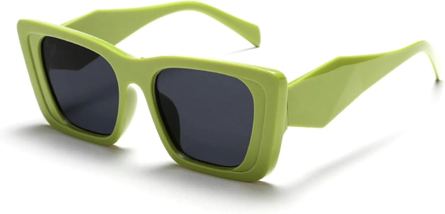 

Willochra Модные солнцезащитные очки большого размера «кошачий глаз» для женщин, узкая толстая оправа, ретро-квадратная форма, черные, солнцезащитные очки UV400, C3