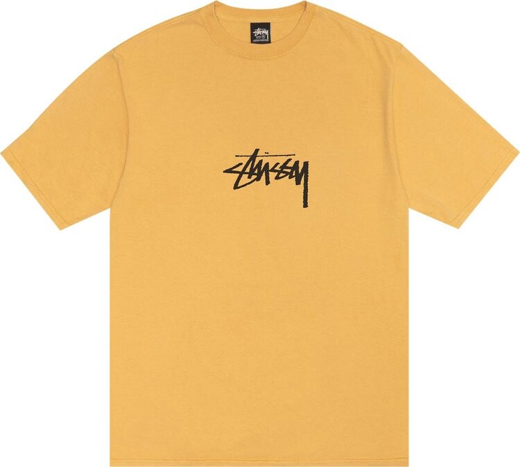 

Футболка Stussy Pigment Dyed Small Stock 'Honey', желтый