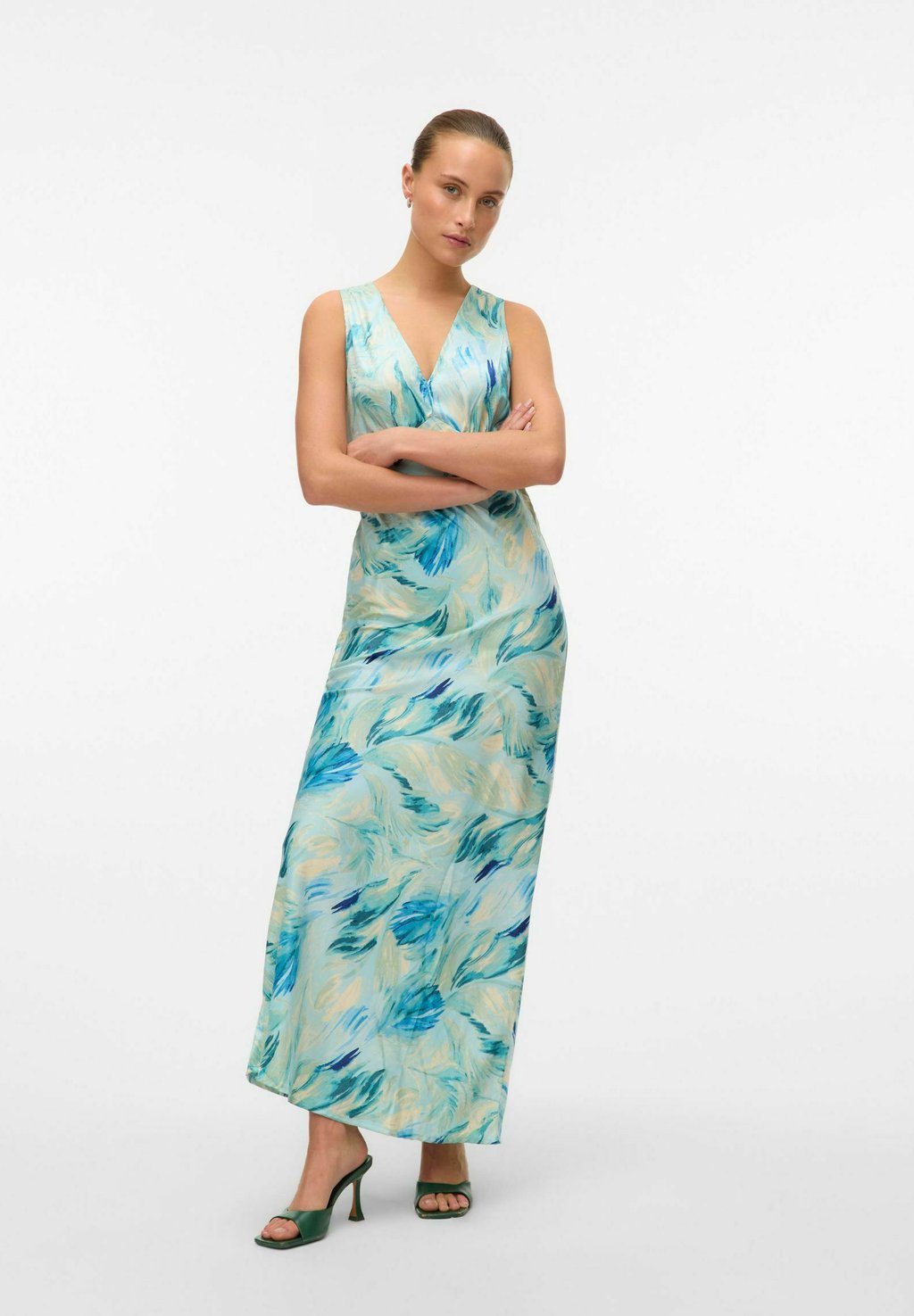

Платье макси VMSELINE LANGES Vero Moda, бирюзовый