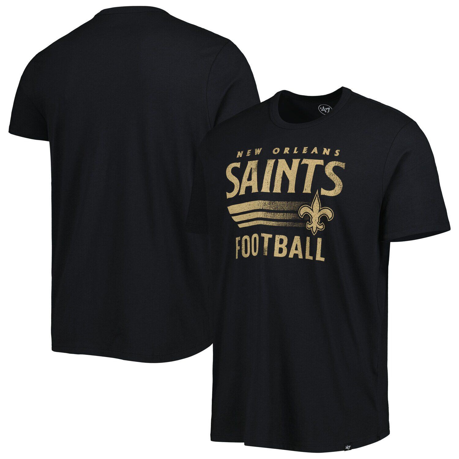 

Мужская черная футболка '47 New Orleans Saints с надписью Rider Franklin, Черный, Мужская черная футболка '47 New Orleans Saints с надписью Rider Franklin