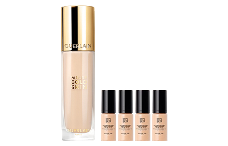 GUERLAIN JIAOLAN Golden Diamond тональная основа Perfecting Foundation набор для макияжа легко растушевывается матовое выравнивание тона кожи 35мл+5мл*4 — фото 2