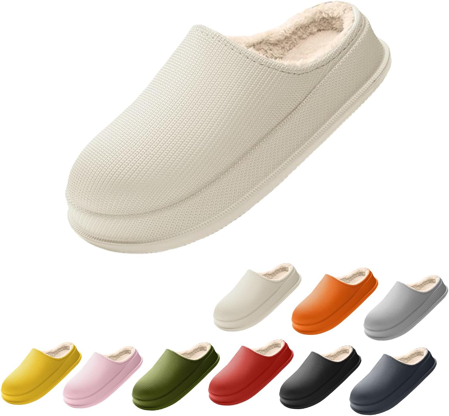 

Домашние тапочки Cloud для женщин и мужчин, водонепроницаемые, теплые зимние тапочки с плюшевой флисовой подкладкой, противоскользящие Generic, хаки